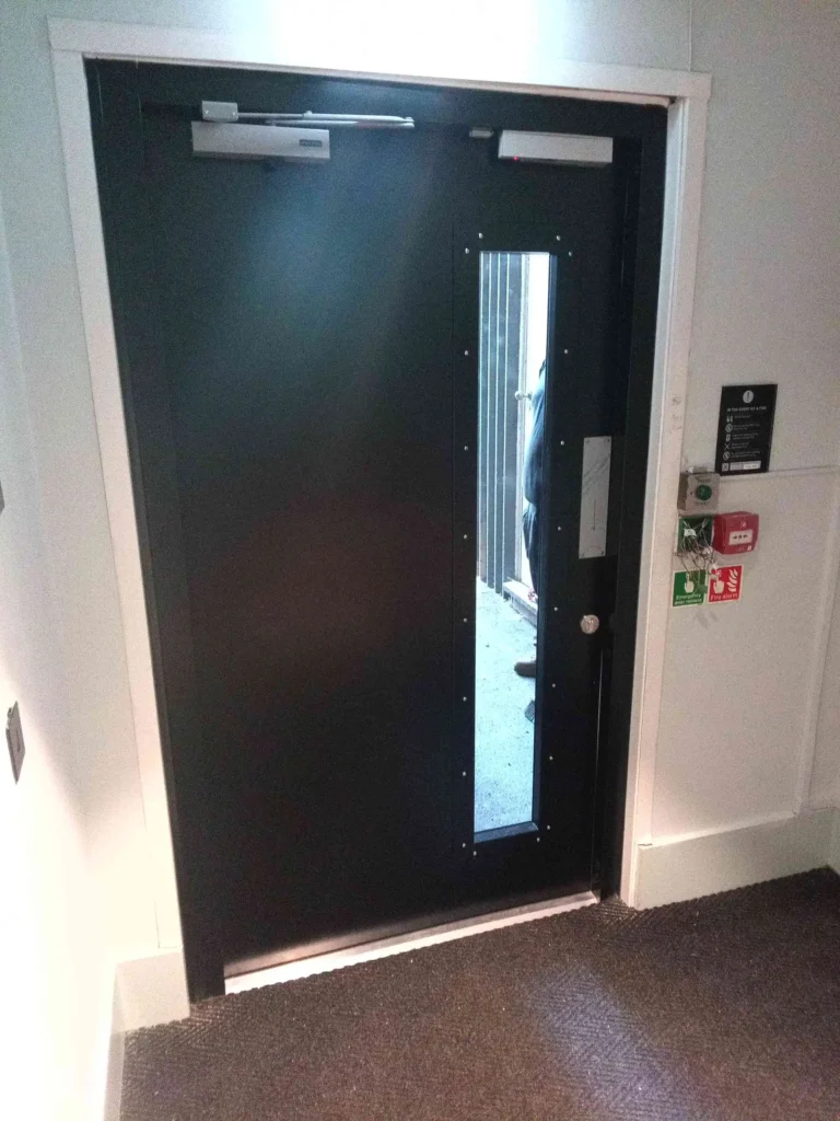 steel hinged door